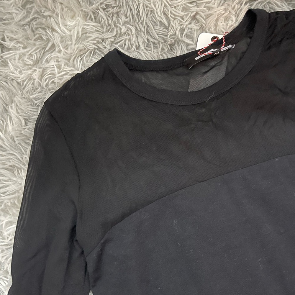 Anatomie Black Mesh Top